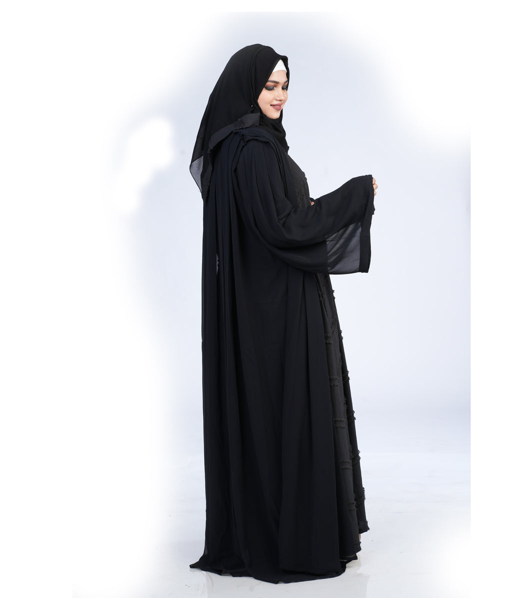 Mehar Stylish Premium Zaina Over coat Abaya 3 Pice set