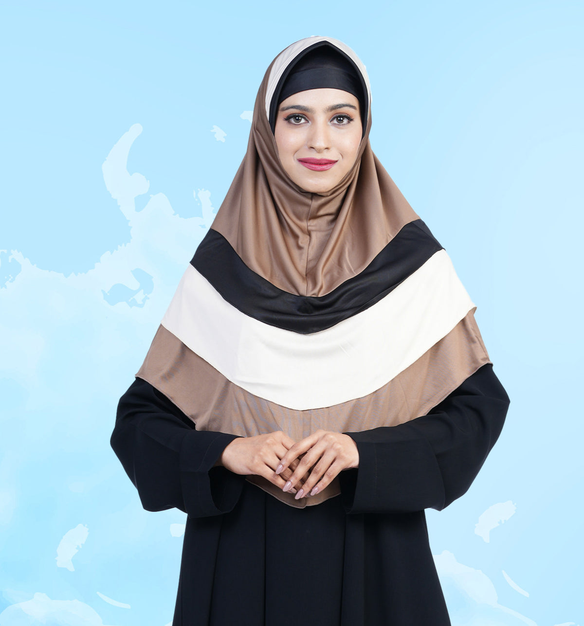 Mehar Hijab's Modest Women's Stylish Designs Layered Elegance Dilsha Color Blend