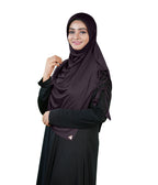 Mehar Famya Elegant Modest Hijab with Lace-Up Shoulder