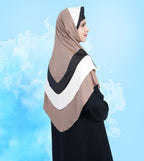Mehar Hijab's Modest Women's Stylish Designs Layered Elegance Dilsha Color Blend