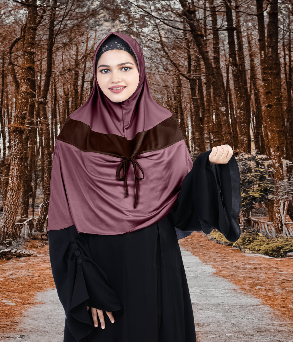 Mehar Shakira Elegant Dual-Tone Knot Hijab