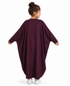 Little Mehariya Kids Lycra Abaya for Girls – Modest Batwing Sleeve Dress