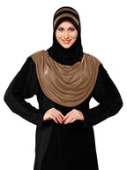 WOMEN'S STYLISH DUAL TONE AFEEFA HIJAB BLACK AND GREY