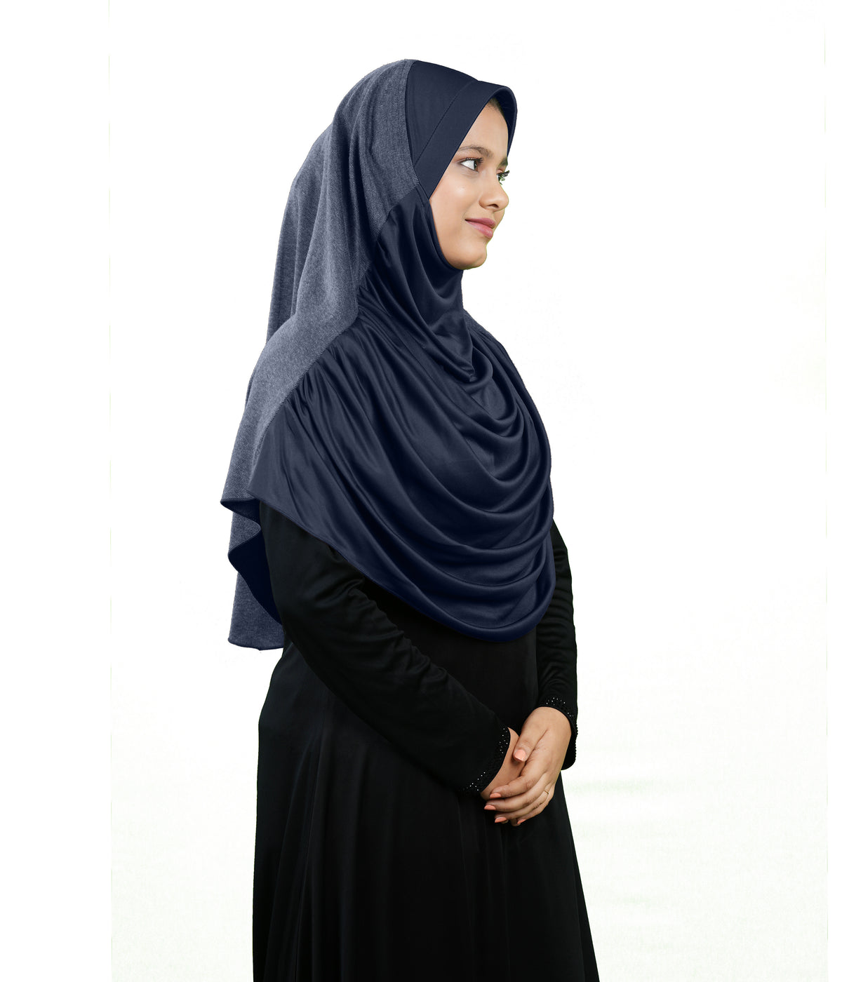 Mehar Faeezah DD Hijab – Dual-Drape Two-Tone Layered Hijab for Modest