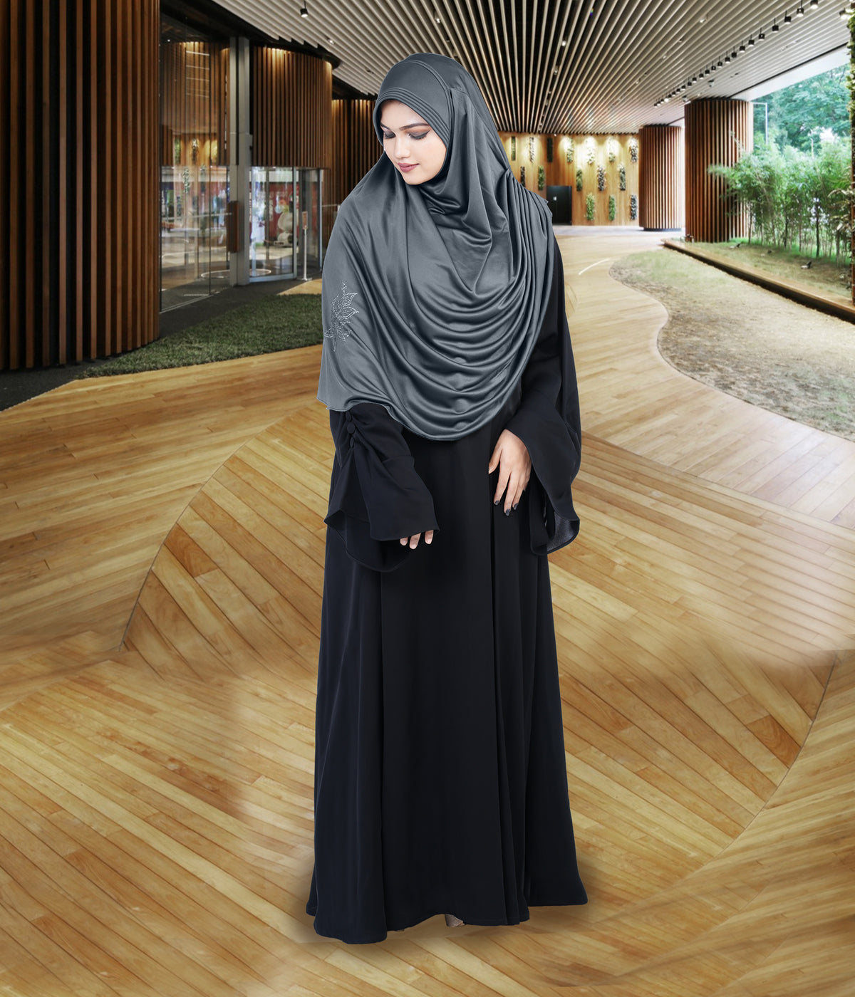 Mehar Hijab's Glamour in Modesty Fazluna Sigle side Frill Hijab XL