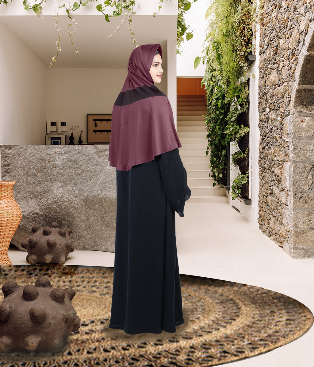 Mehar Shakira Elegant Dual-Tone Knot Hijab