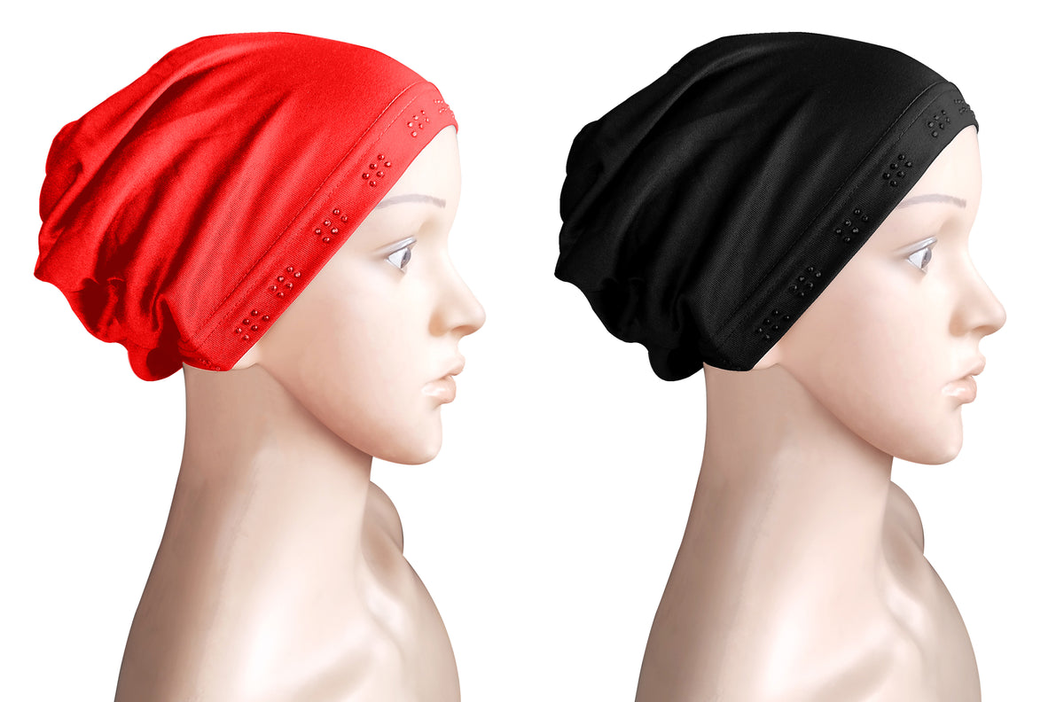 Mehar Hijab Women's Hair Bonnet SD Cap (set of 2)