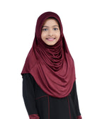 Mehar Diya Hijab for Girls – Premium Black Ready-to-Wear Islamic Hijab |