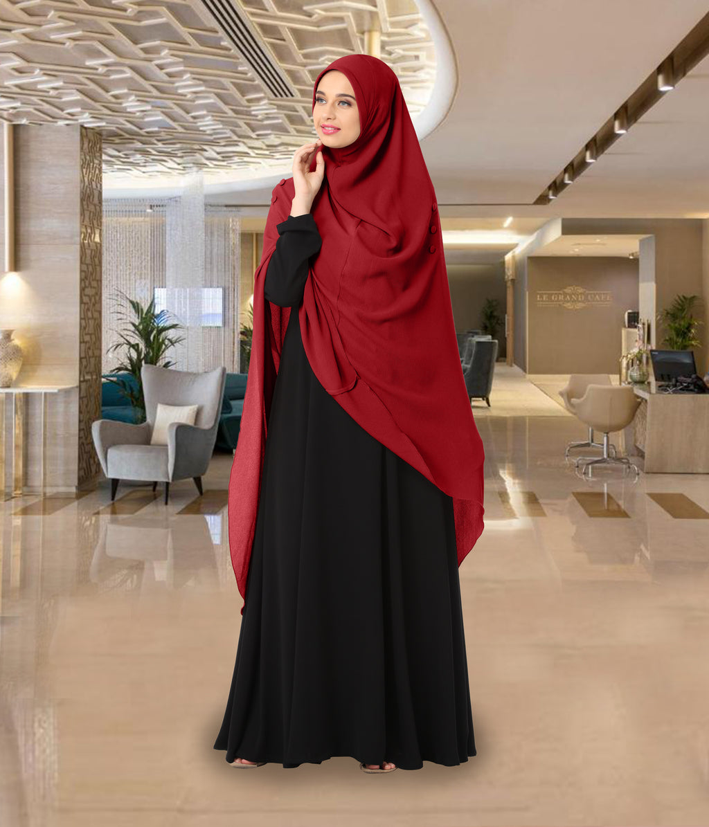 Modest Women's Stylish Rich Premium Texture fabric Crepe Long Hijab HEERA HAMDA