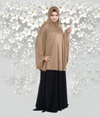 Women's Stylish Soft Rich Polyester Fabric Hanana Sleeve Hijab F Size