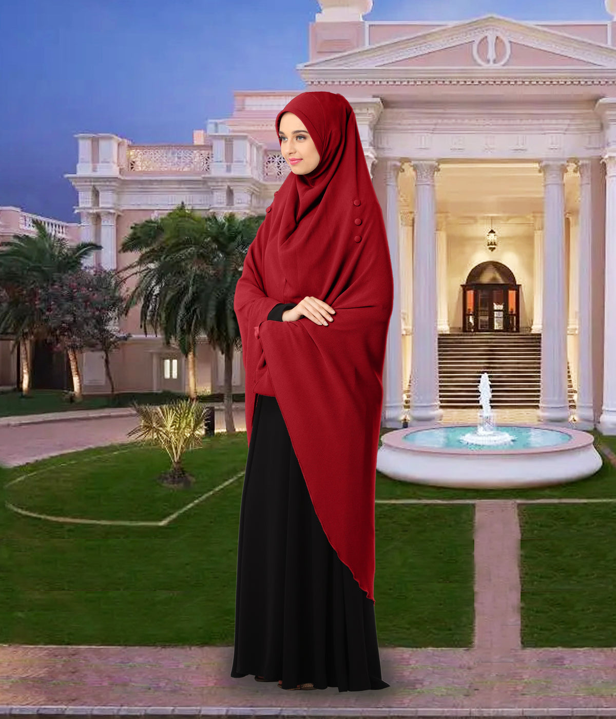 Modest Women's Stylish Rich Premium Texture fabric Crepe Long Hijab HEERA HAMDA