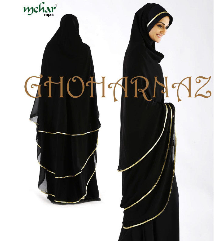 Modest Women's Stylish Ghoharnaz Three Layer KHIMAR