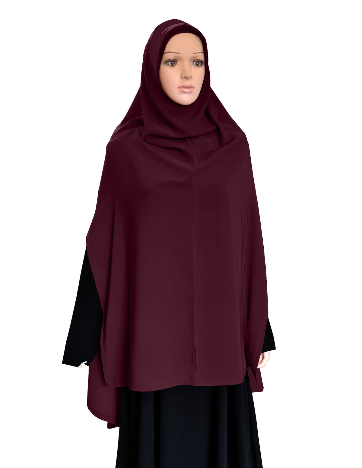 Modest Women's Stylish Soft Crepe Long AISHA Side Slit Salafi Hijab