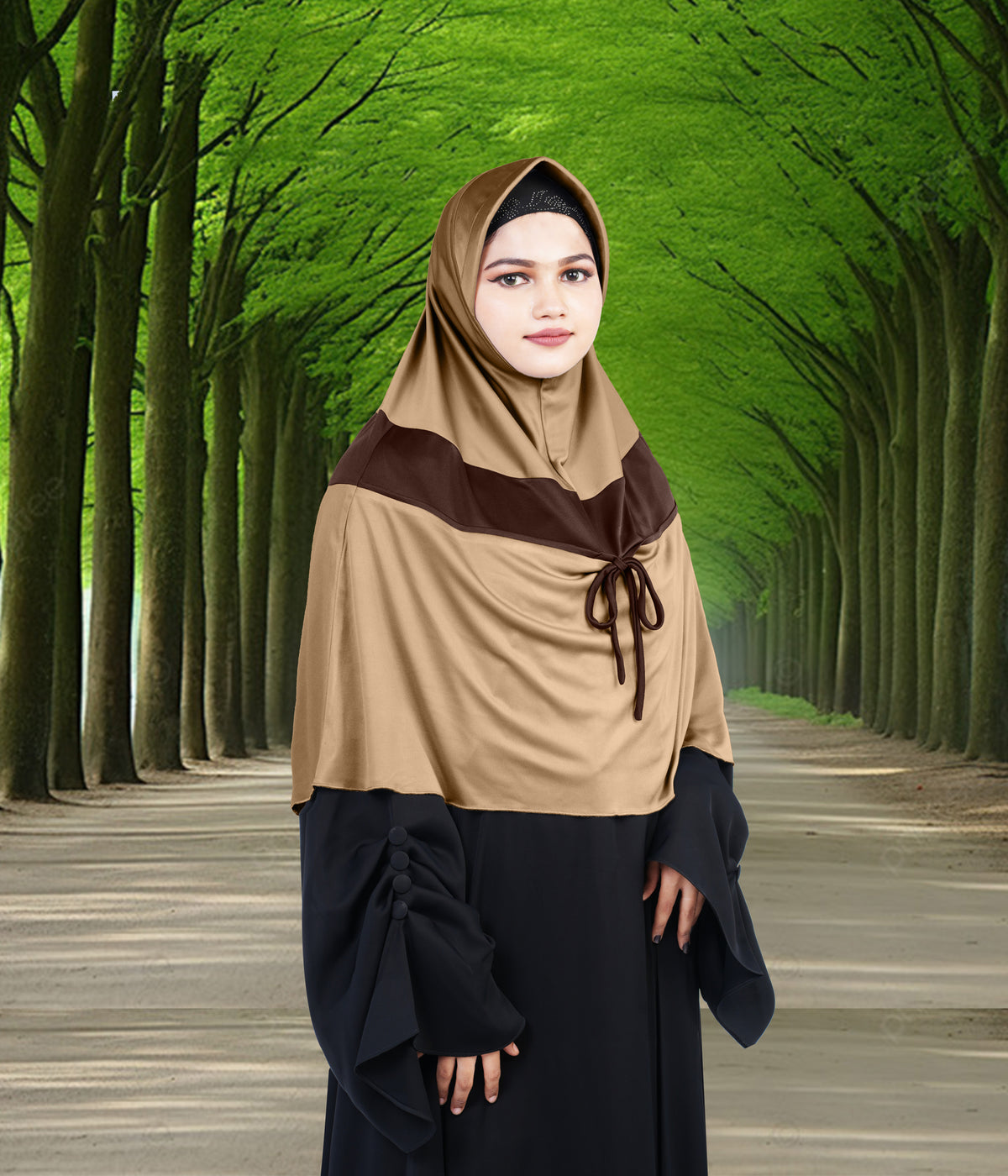 Mehar Shakira Elegant Dual-Tone Knot Hijab
