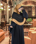 Mehar Dual-Tone Layered Elegance-Coverage-Comfort Razia Hijab