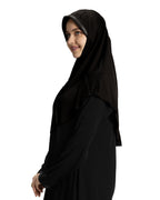 Modest Fashion Women's Soft feel good Fabric Manal Hijab Black