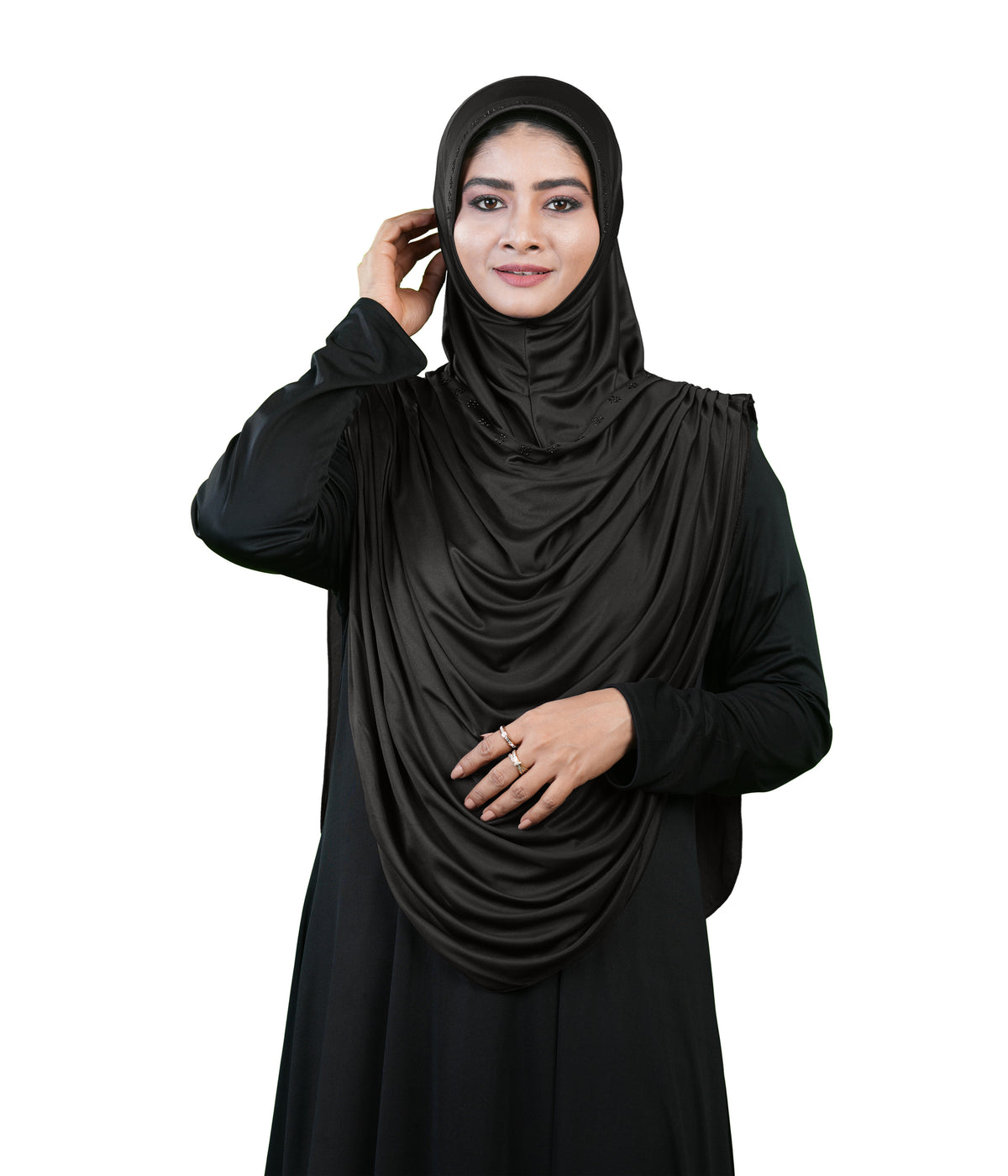 Modest Fashion by Mehar Laila Two-Piece Frilled Hijab Set