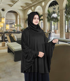 Women's Stylish Soft Rich Polyester Fabric Hanana Sleeve Hijab F Size