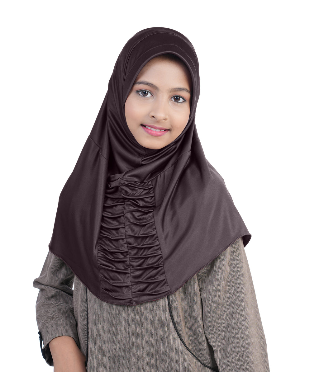 Mehar Nisa Hijab for Girls Hijabs Modest Wear with Front Pleated Detailing –