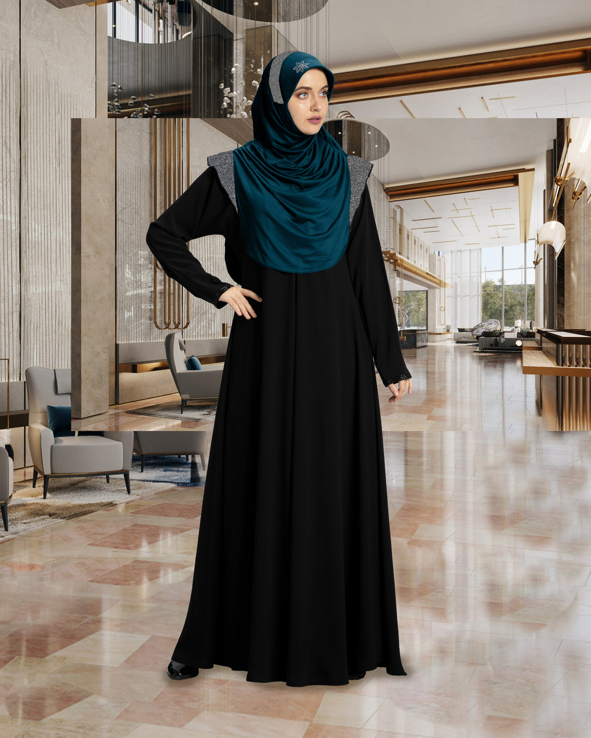 Mehar Hijab's Modest Women's Designed Stylish Cut Naaz Hijab XL