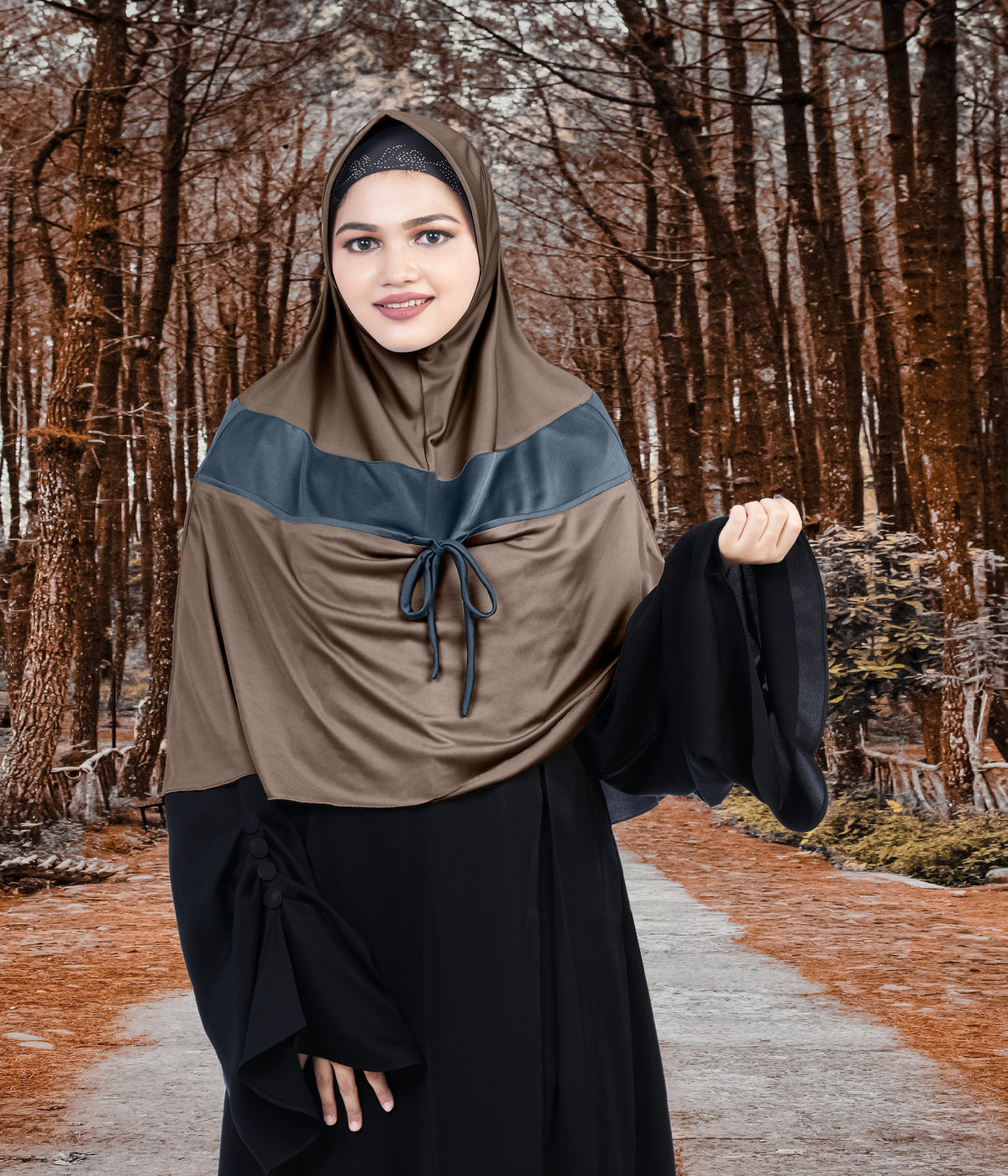 Mehar Shakira Elegant Dual-Tone Knot Hijab