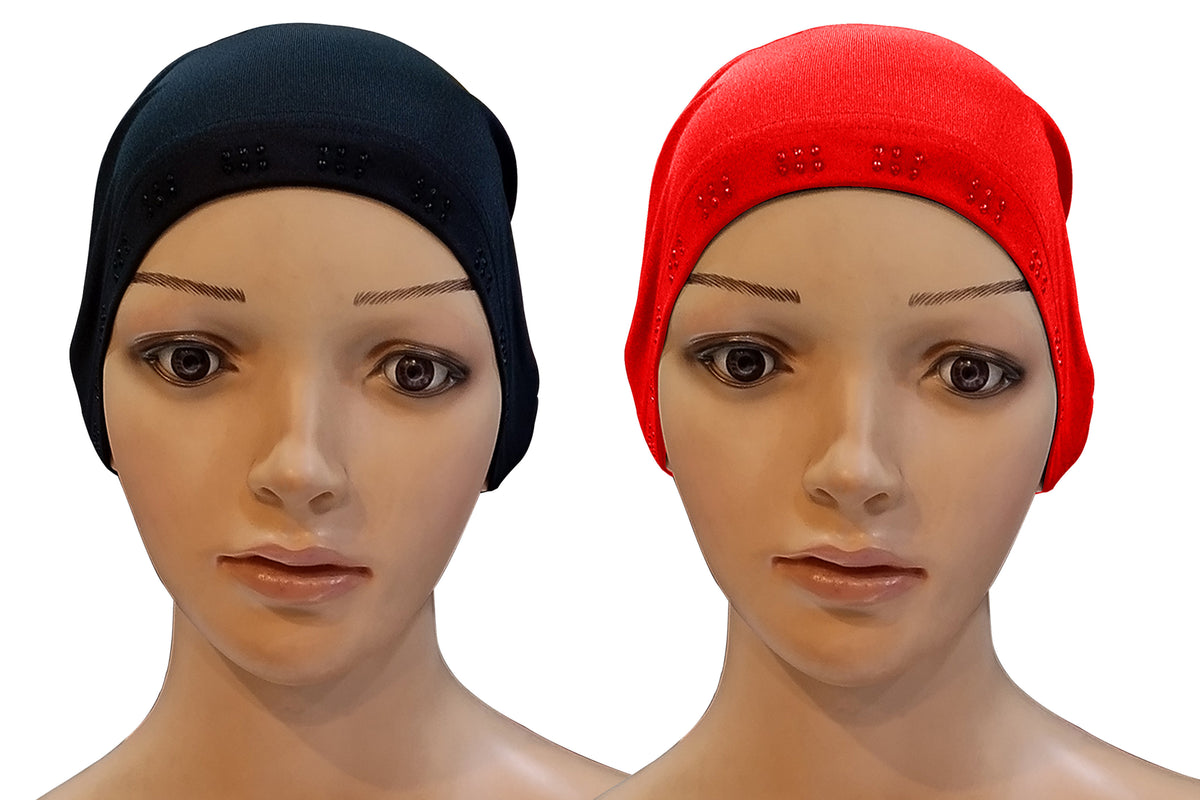 Mehar Hijab Women's Hair Bonnet SD Cap (set of 2)