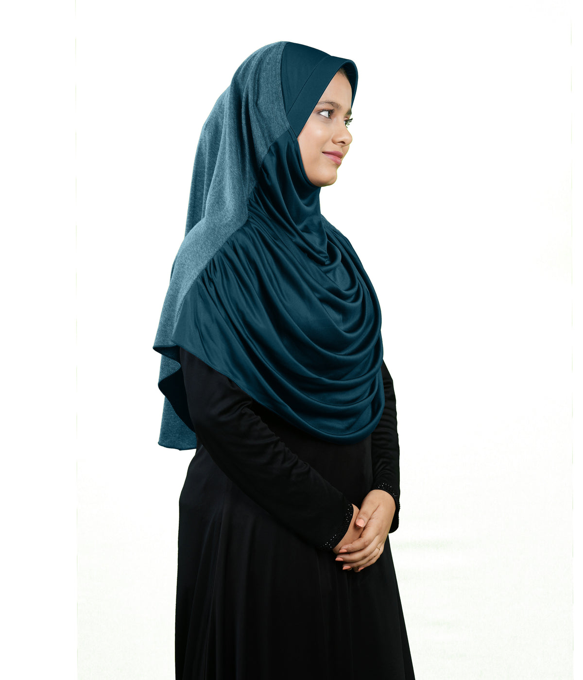 Mehar Faeezah DD Hijab – Dual-Drape Two-Tone Layered Hijab for Modest