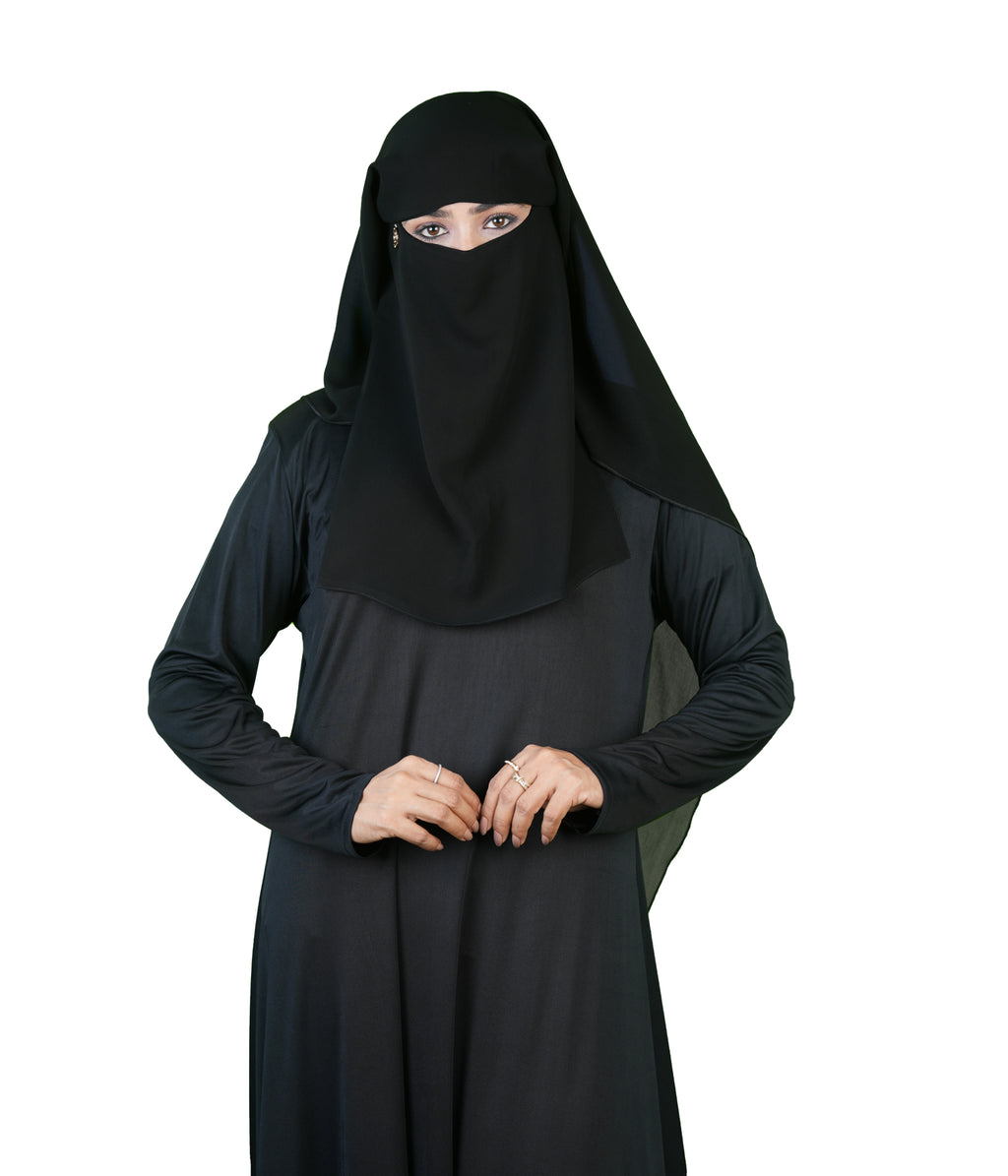 Mehar Fatima Dual Layer Niqab – Full Coverage Islamic Niqab for Women |