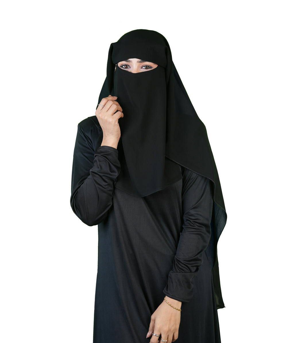 Mehar Fatima Dual Layer Niqab – Full Coverage Islamic Niqab for Women |