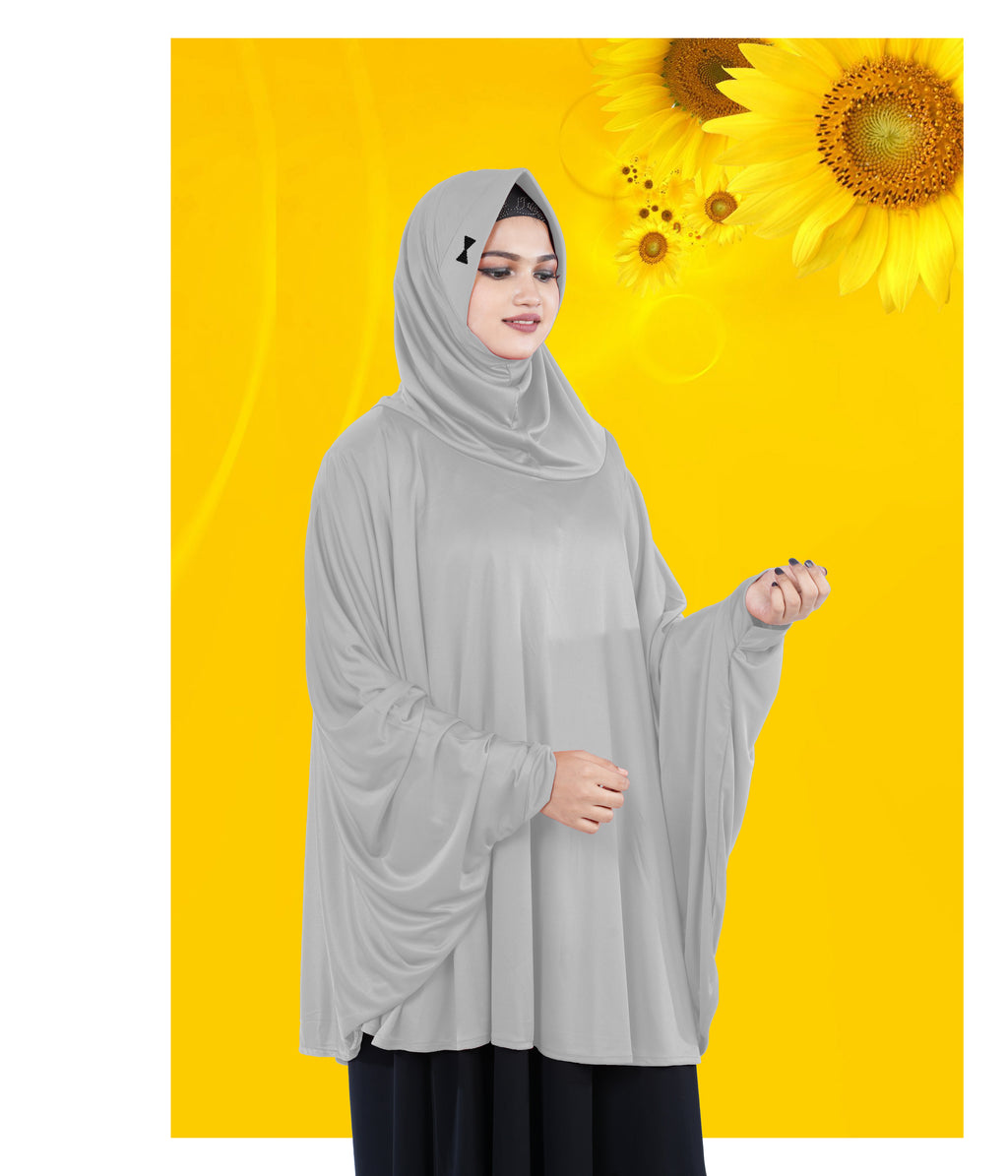 Women's Stylish Soft Rich Polyester Fabric Hanana Sleeve Hijab F Size