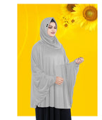 Women's Stylish Soft Rich Polyester Fabric Hanana Sleeve Hijab F Size