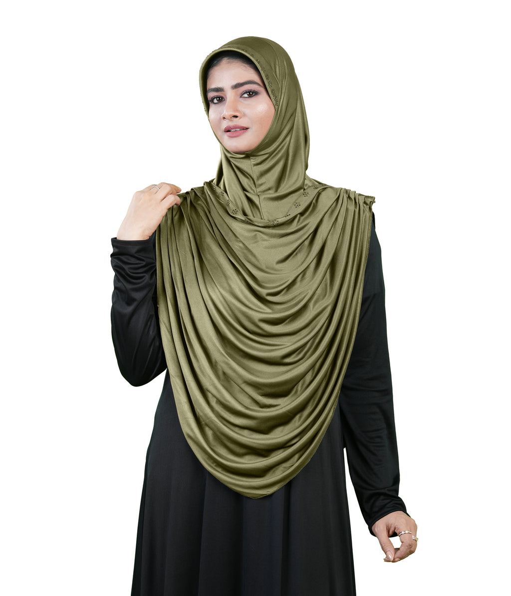 Modest Fashion by Mehar Laila Two-Piece Frilled Hijab Set