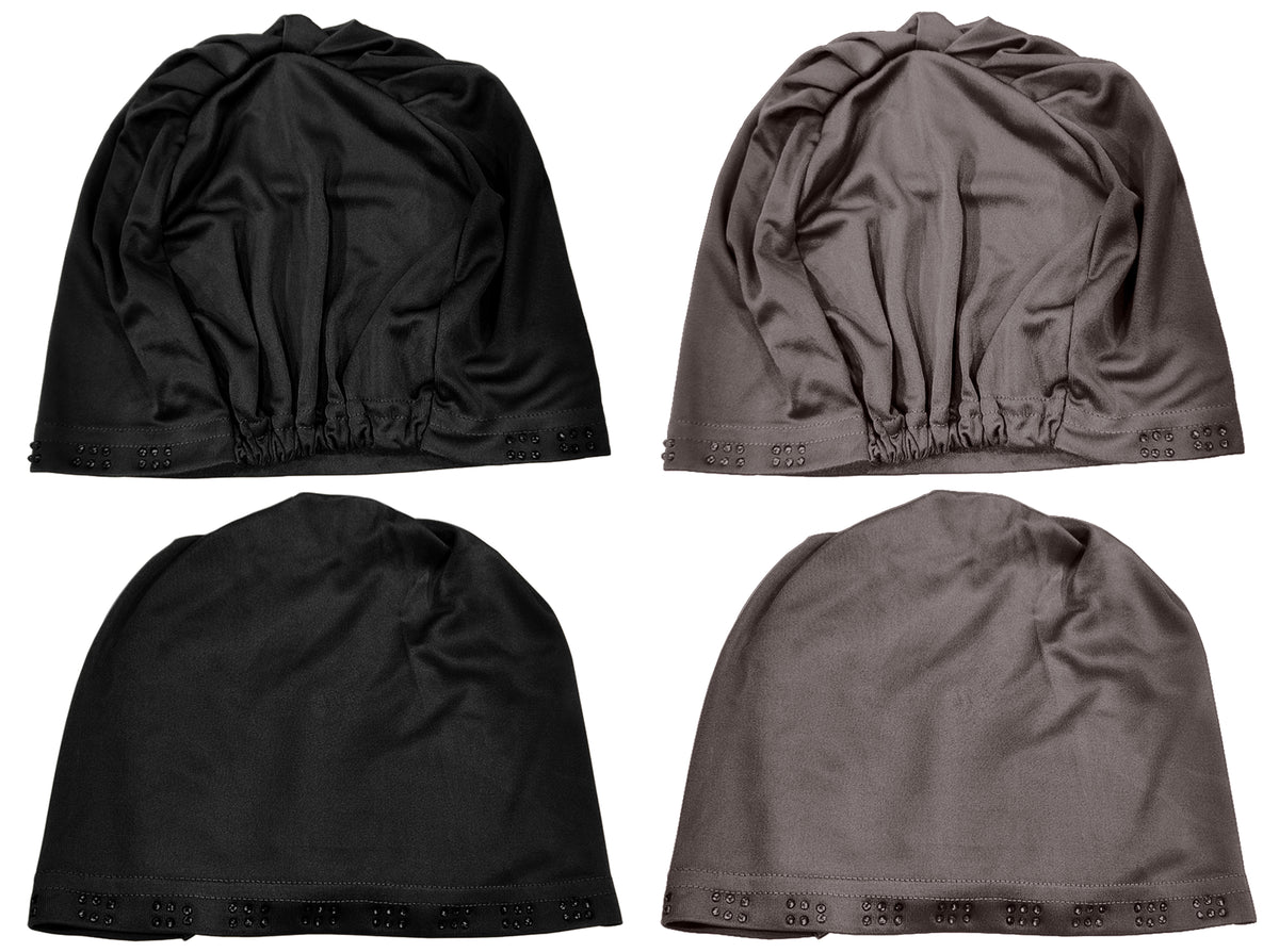 Mehar Hijab Women's Hair Bonnet SD Cap (set of 2)
