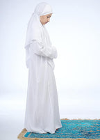 Mehar Hijab's Girls Prayer Dress Namazi dress Kids Prayer Dress White