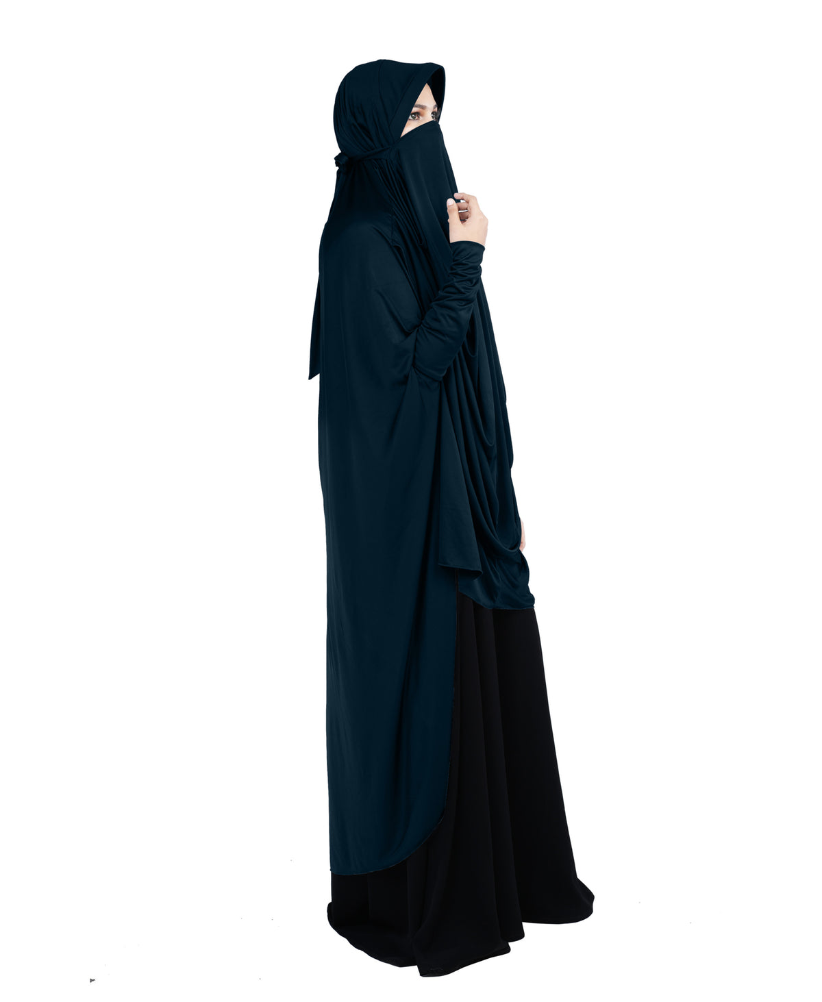 Mehar Hijabs Safia Face Mask Long Hijab for Women – Full Coverage Khimar