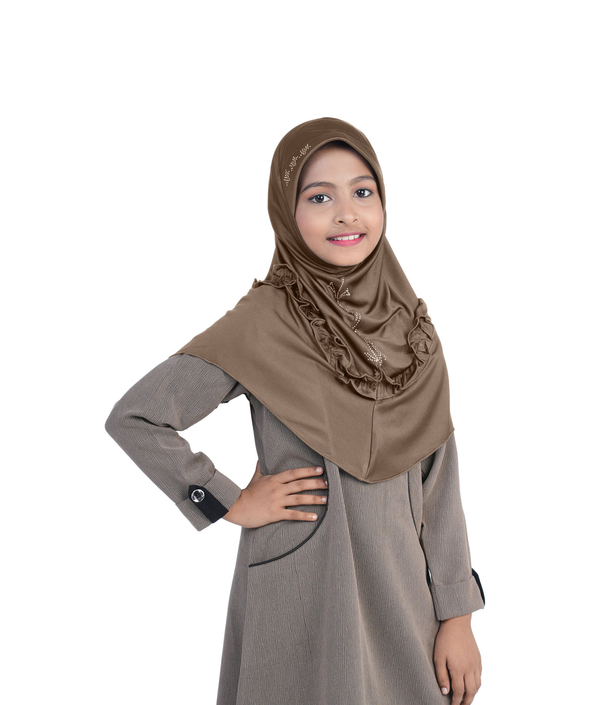 Mehar Little Nidha Hijab for Girls – Embellished with Embroidery & Stone