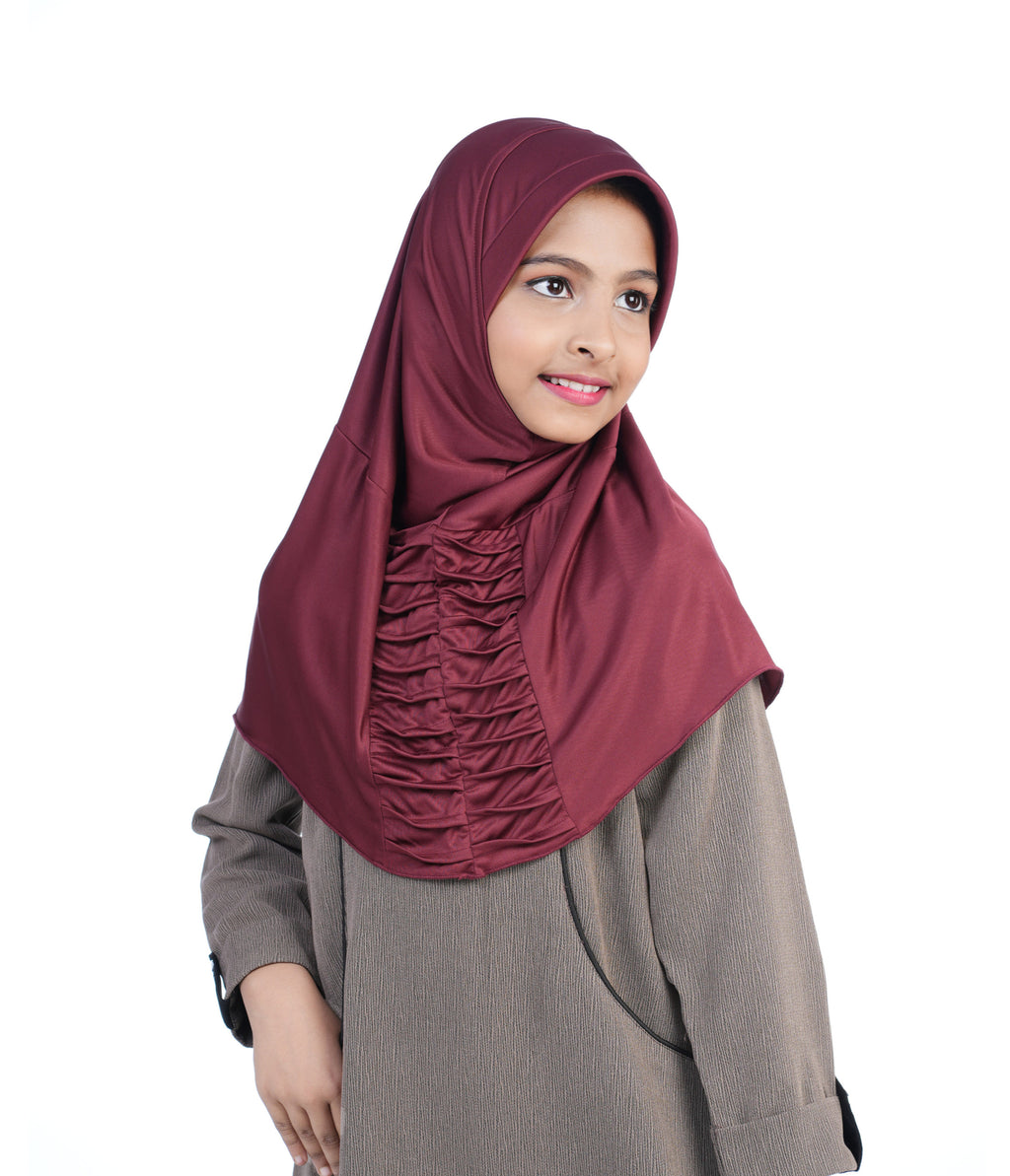 Mehar Nisa Hijab for Girls Hijabs Modest Wear with Front Pleated Detailing –