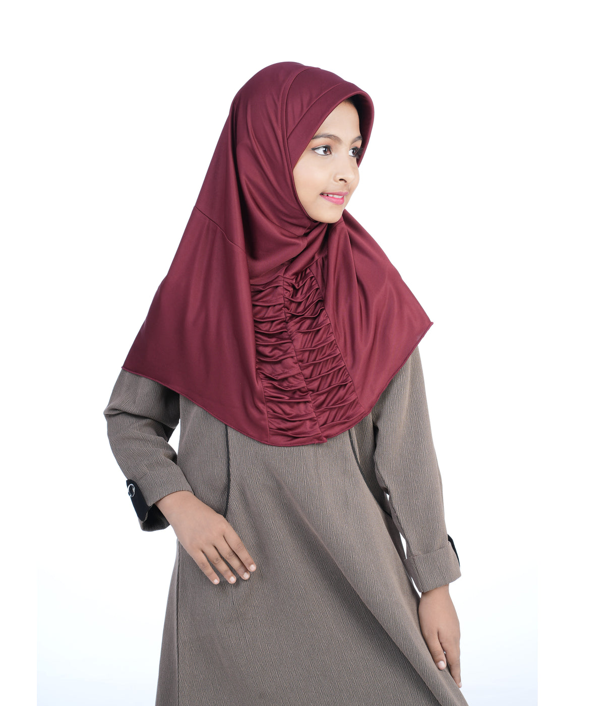 Mehar Nisa Hijab for Girls Hijabs Modest Wear with Front Pleated Detailing –