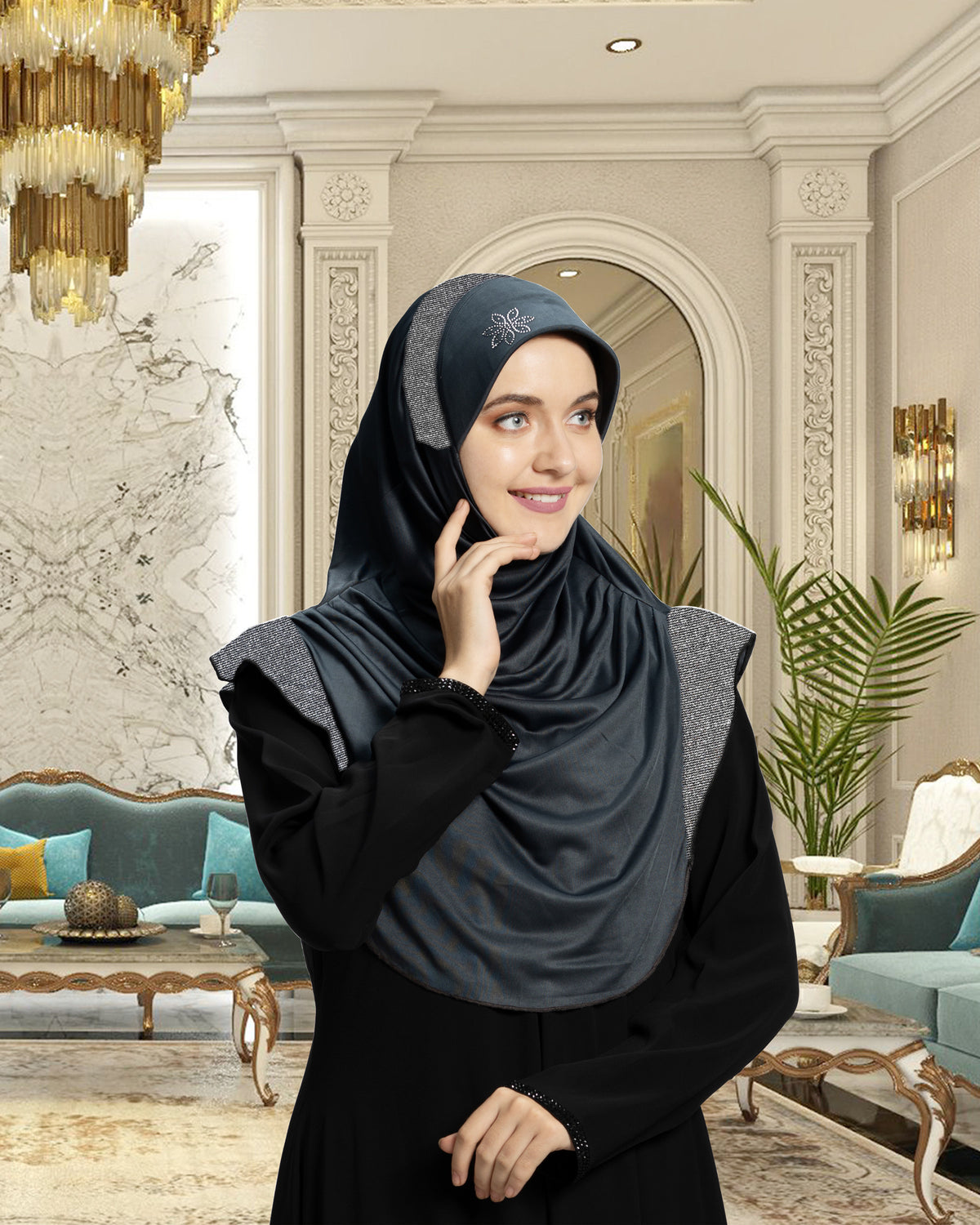 Mehar Hijab's Modest Women's Designed Stylish Cut Naaz Hijab