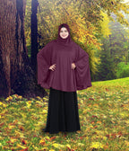 Women's Stylish Soft Rich Polyester Fabric Hanana Sleeve Hijab F Size