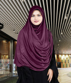 Mehar Hijab's Glamour in Modesty Fazluna Sigle side Frill Hijab XL