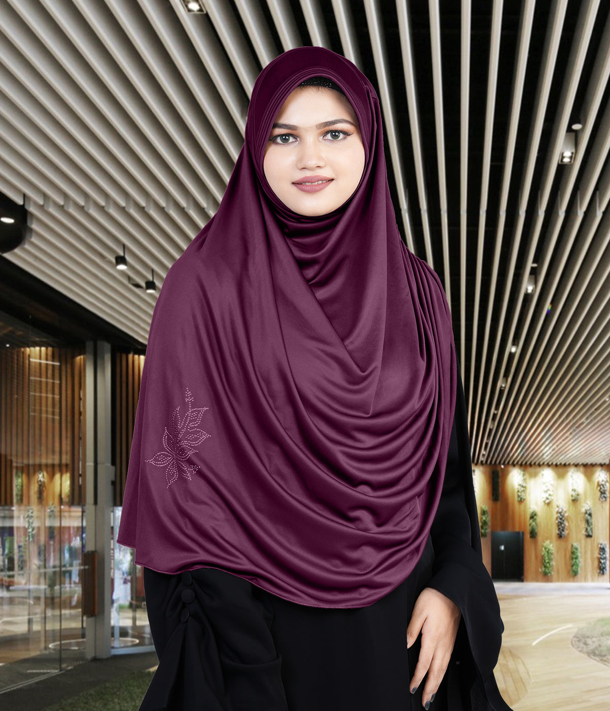 Mehar Hijab's Glamour in Modesty Fazluna Sigle side Frill Hijab XL