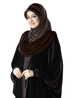 WOMEN'S STYLISH DUAL TONE AFEEFA HIJAB BLACK AND GREY