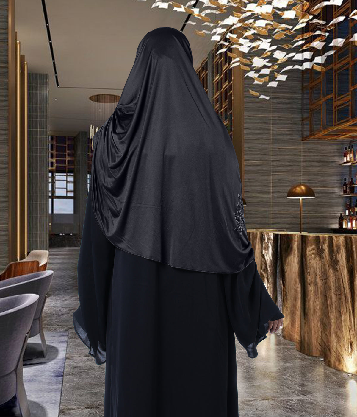 Mehar Hijab's Glamour in Modesty Fazluna Sigle side Frill Hijab XL