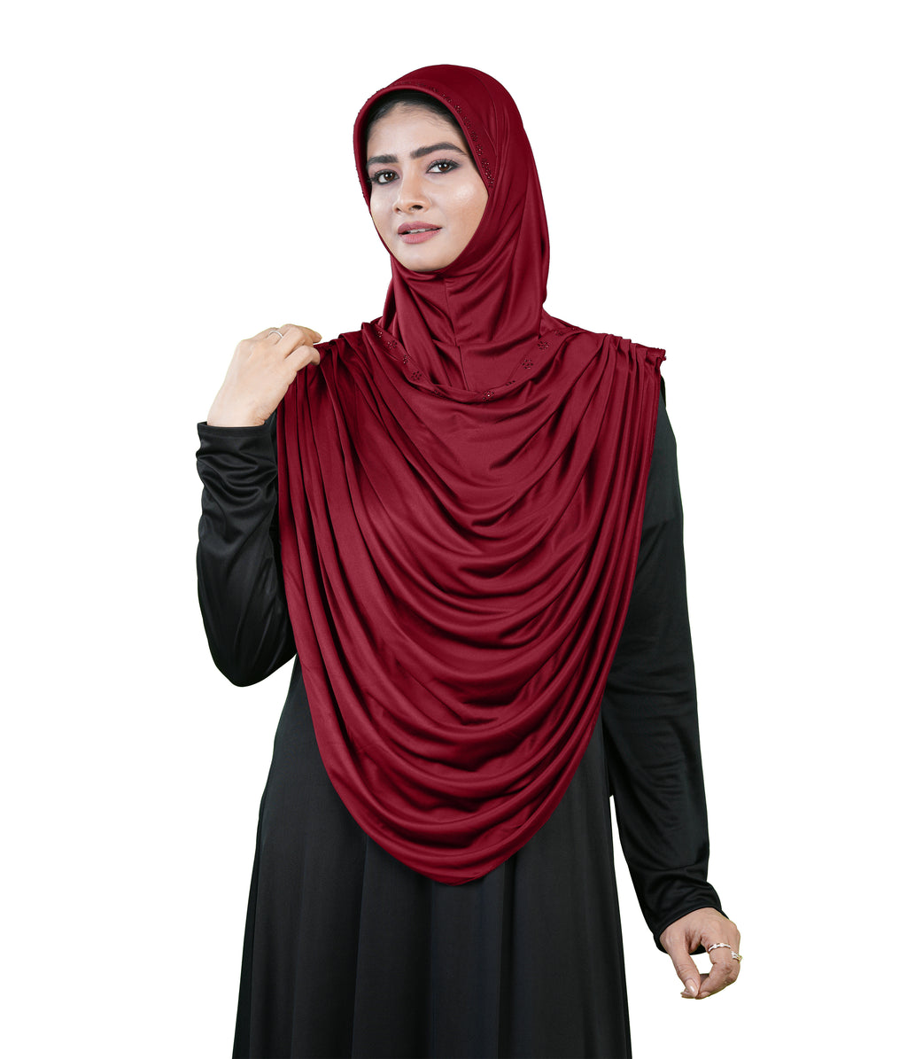 Modest Fashion by Mehar Laila Two-Piece Frilled Hijab Set