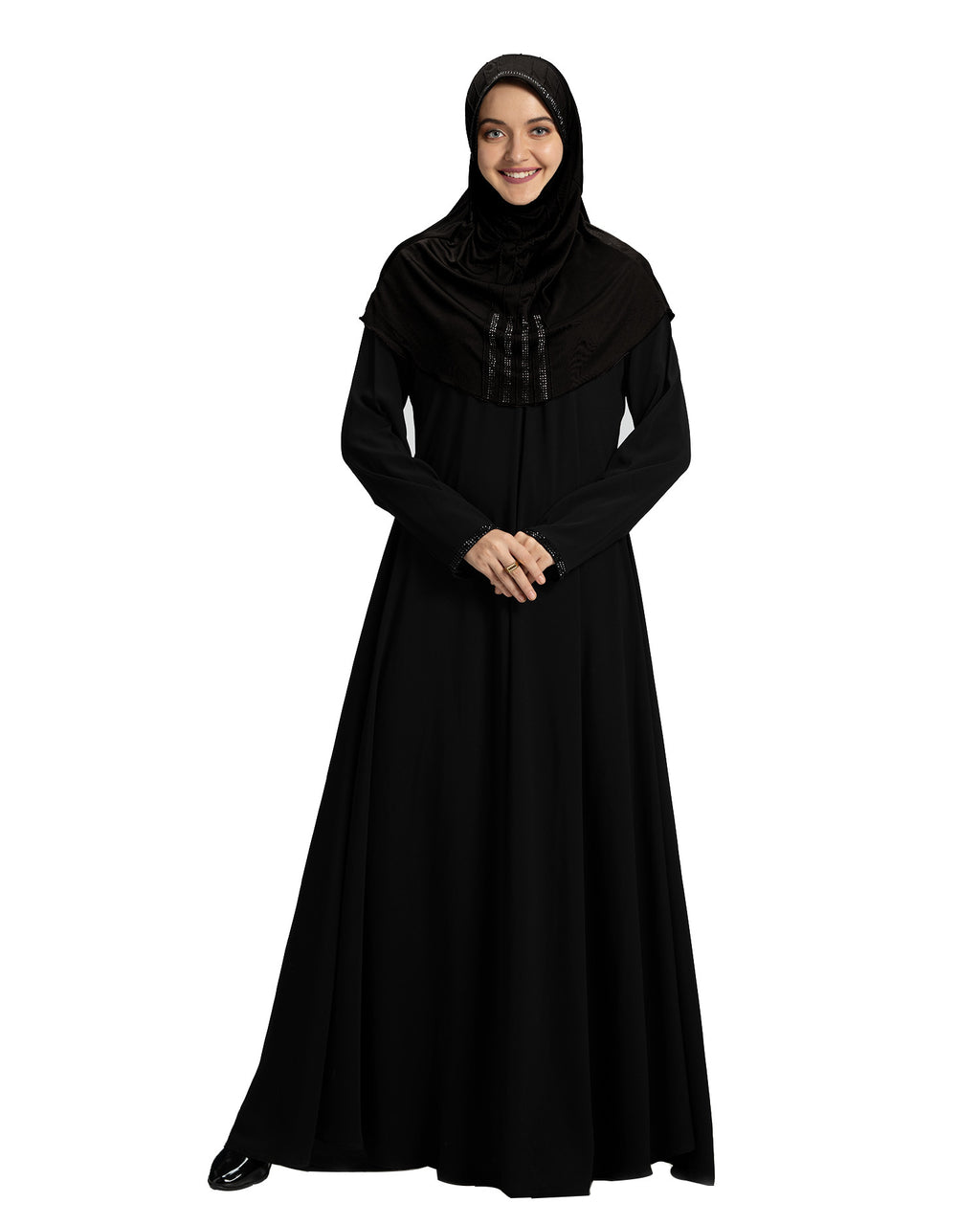 Modest Fashion Women's Soft feel good Fabric Manal Hijab Black
