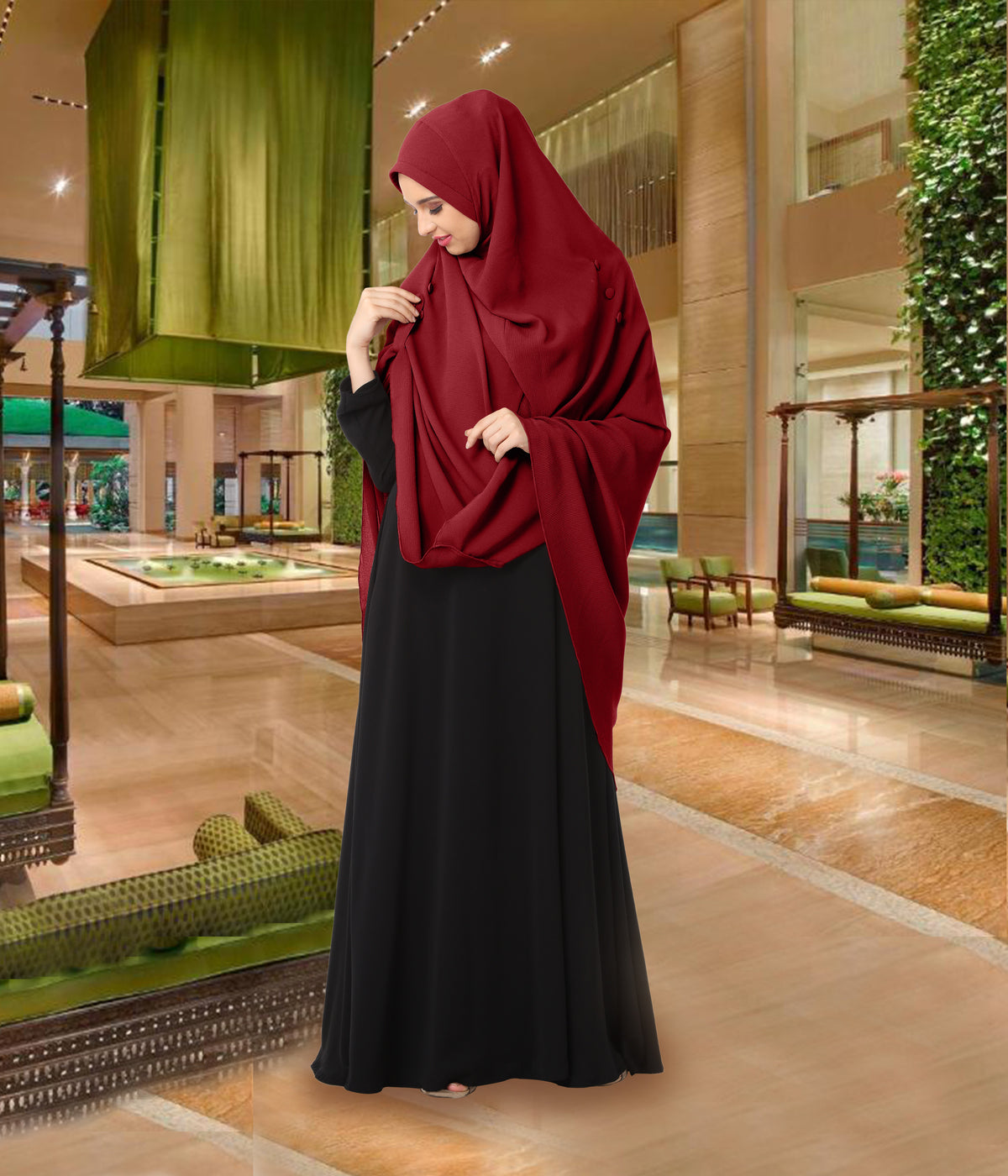 Modest Women's Stylish Rich Premium Texture fabric Crepe Long Hijab HEERA HAMDA