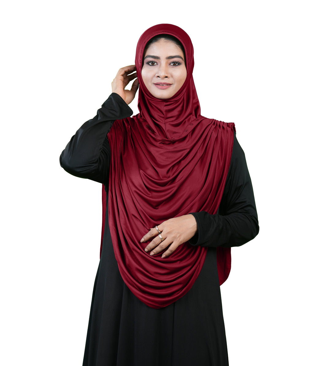 Modest Fashion by Mehar Laila Two-Piece Frilled Hijab Set