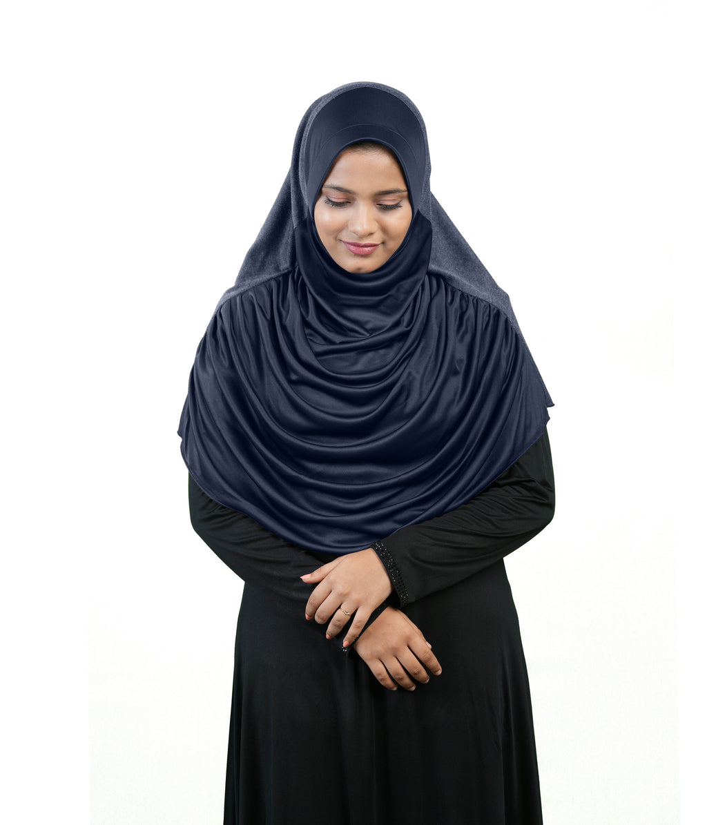 Mehar Faeezah DD Hijab – Dual-Drape Two-Tone Layered Hijab for Modest