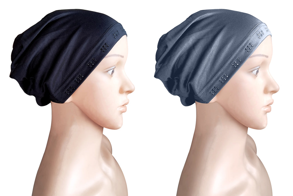Mehar Hijab Women's Hair Bonnet SD Cap (set of 2)